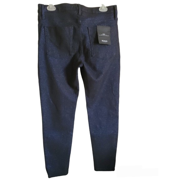 Hudson Nico super skinny midnight stellar metallic blue shimmer black jeans - Picture 3 of 11